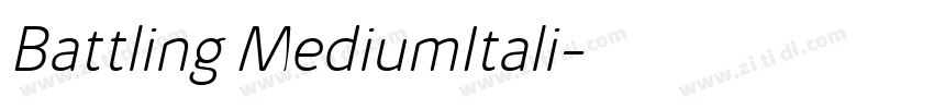Battling MediumItali字体转换
